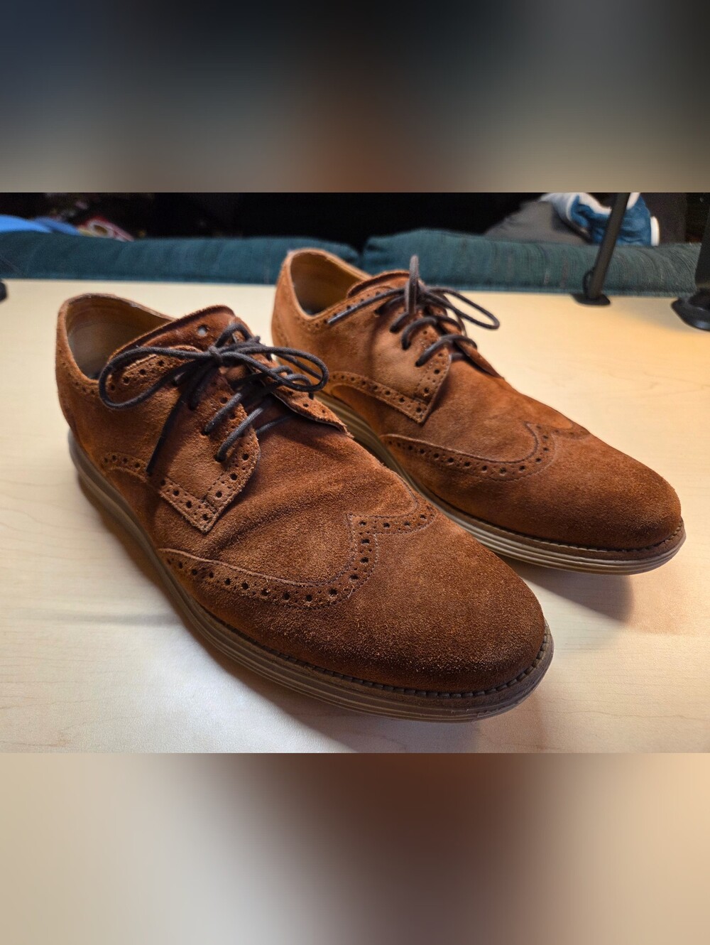 Cole Haan Men's Brown/Tan Suede Grand zero Sz 13